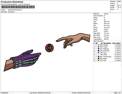 Sport Gloves Purple