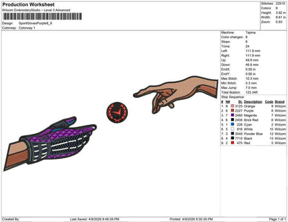 Sport Gloves Purple