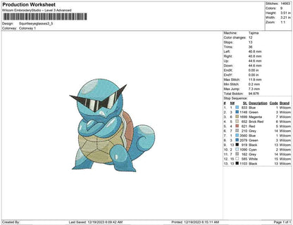 Squirtle eye glasss