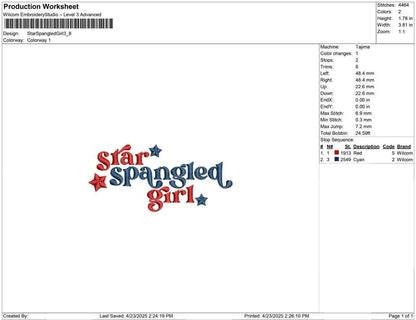 Star Spangled Girl