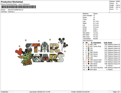 Starwars baby yoda mickey