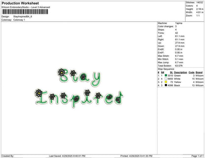 Stay Inspired B