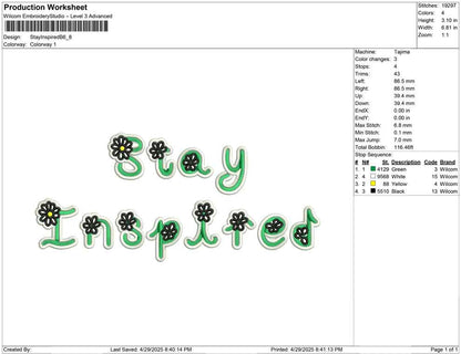 Stay Inspired B