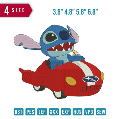 Stitch And car