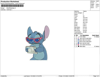 Stitch Reading book