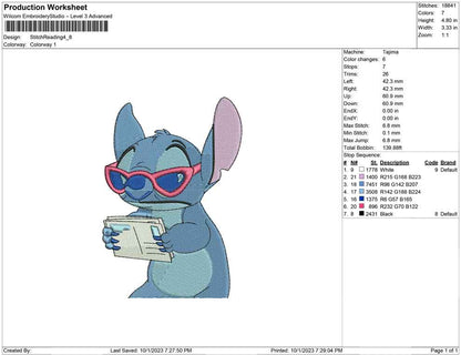 Stitch Reading book