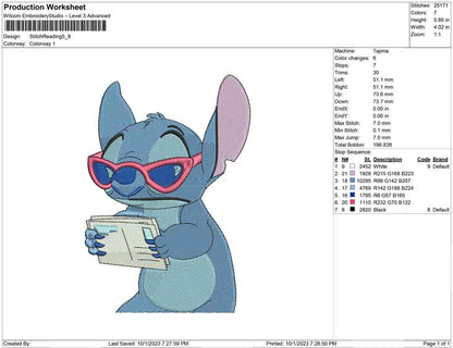 Stitch Reading book