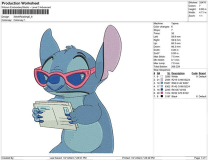 Stitch Reading book