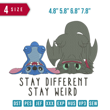 Stitch and Toothless Down