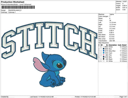 Stitch With Letter
