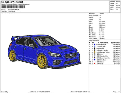 Subaru Blue