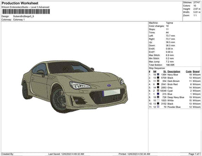 Subaru Brz Beige