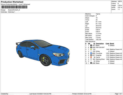 Subaru Wr x Car