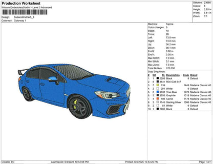 Subaru Wr x Car