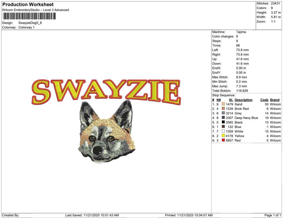 Swayzie Dog