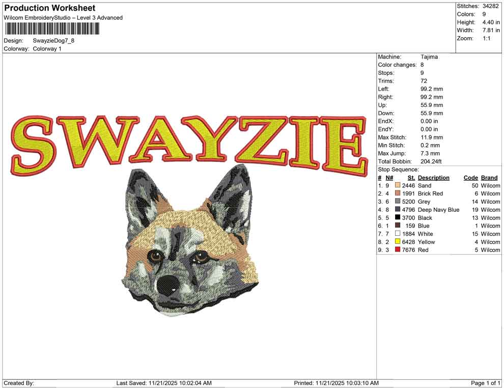 Swayzie Dog