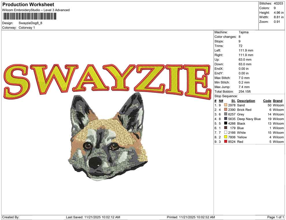 Swayzie Dog