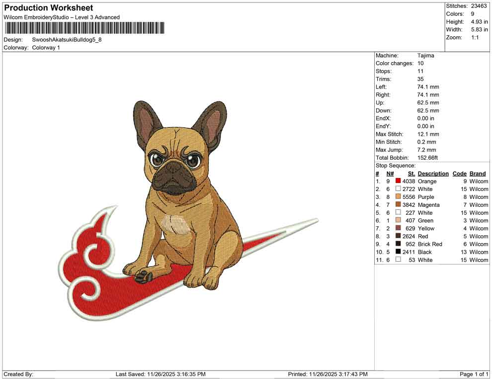 Swoosh Akatsuki Bulldog