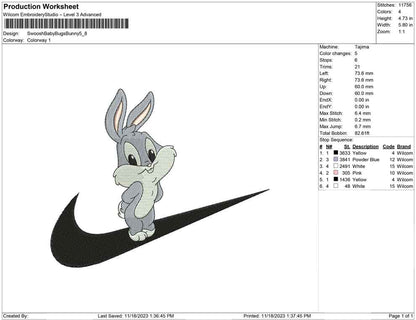 Swoosh baby bugs Bunny