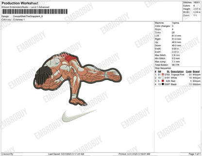 Swoosh Baki grappler