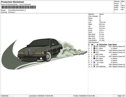 Swoosh Bmw Car Smoke