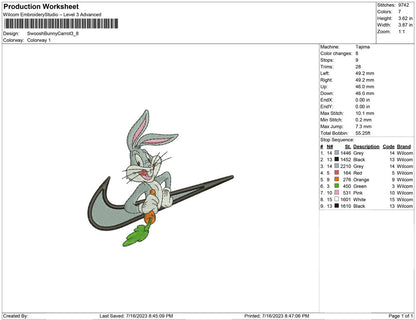 swoosh  Bunny carrot