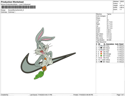 swoosh  Bunny carrot