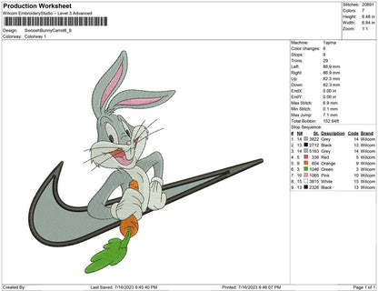 swoosh  Bunny carrot