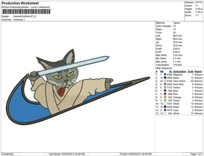 Swoosh Cat with sword