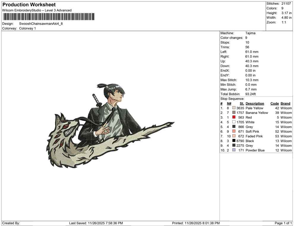 Swoosh Chainsawman Aki