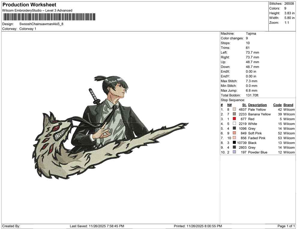 Swoosh Chainsawman Aki