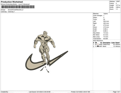 Swoosh Crash muscle