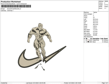 Swoosh Crash muscle