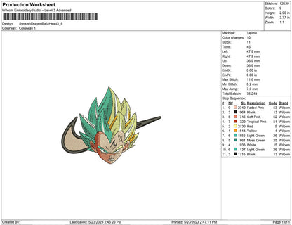 Swoosh Dragonball head