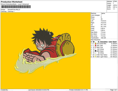 Swoosh Fire Luffy
