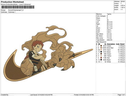 Swoosh Gaara angry