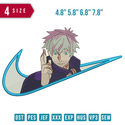Swoosh Gojo blue eyes