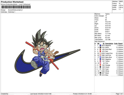 Swoosh goku  Jump