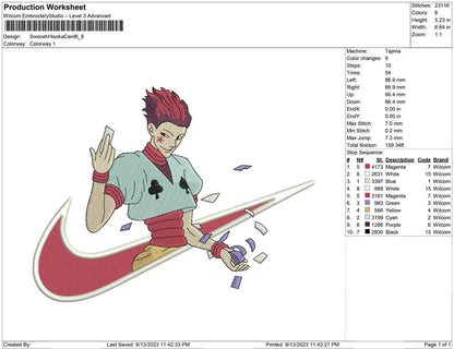 Swoosh Hisoka Card