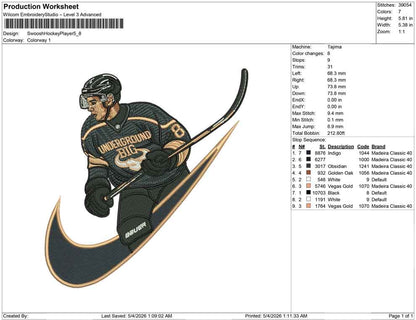 Swoosh Hockey Player