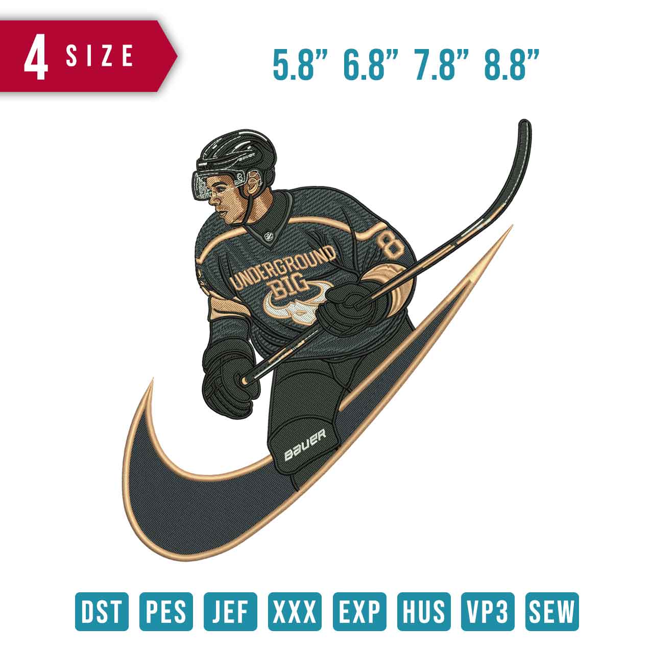 Swoosh Hockey Player
