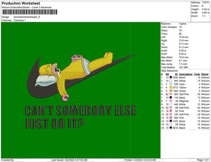 Swoosh Homer Sleep