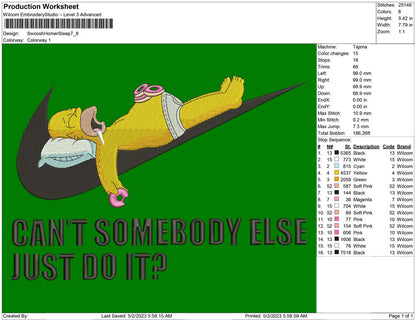 Swoosh Homer Sleep