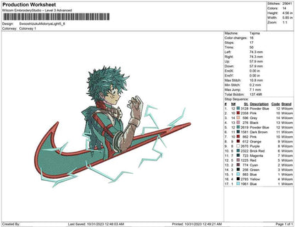 Swoosh Izuku midoriya Light
