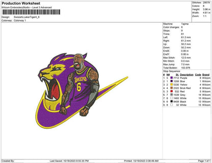 Swoosh Lakers Lion