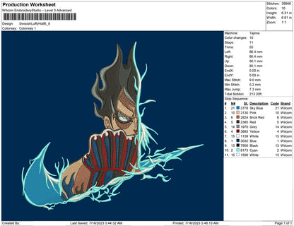 Swoosh Luffy half