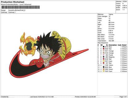Swoosh Luffy Hand Fire