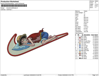 Swoosh Luffy Sleep