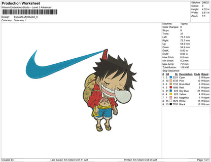 Swoosh Luffy Stuck