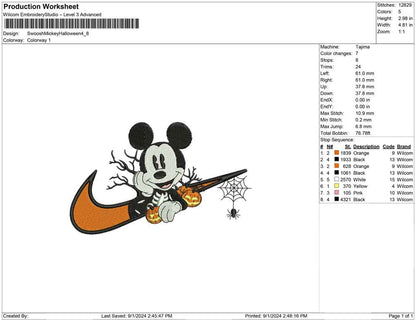 Swoosh Mickey Halloween